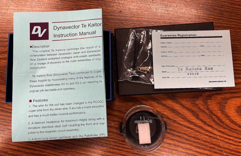 Dynavector Te Kaitora Rua <55 hrs demo MC cartridge