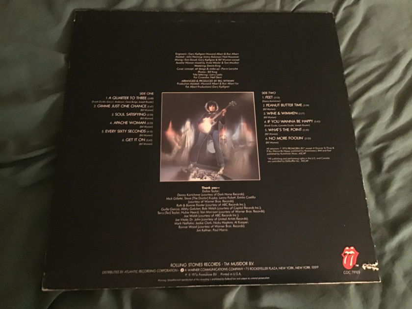 Bill Wyman  Stone Alone Rolling Stones Records Promo LP 1974