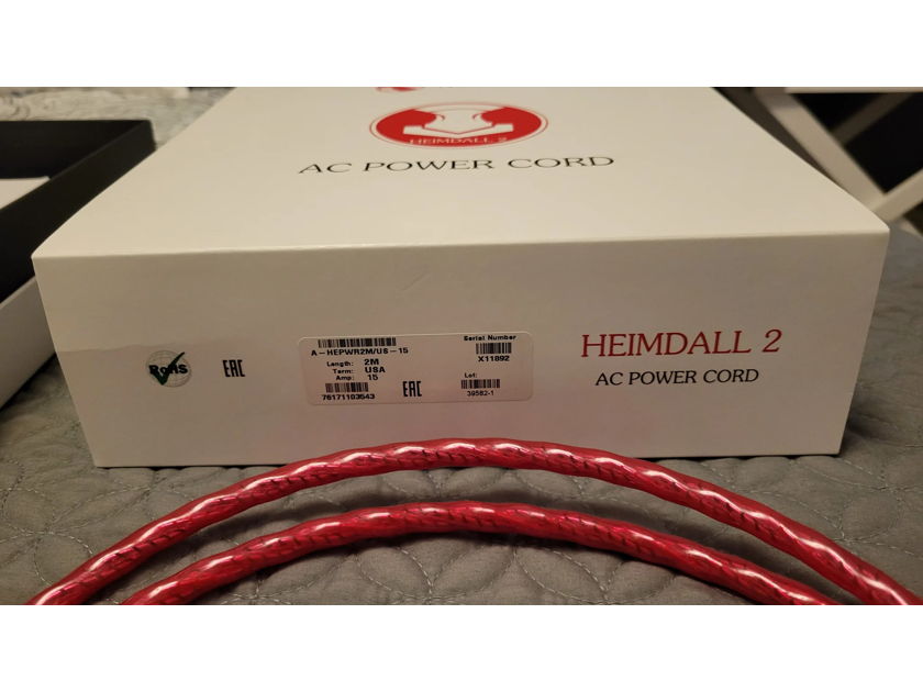 Nordost - Heimdall 2 - AC Cables - 2-Meter - Excellent Condition