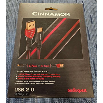Audioquest Cinnamon USB C<->A Interconnect Cable 2.5ft/...