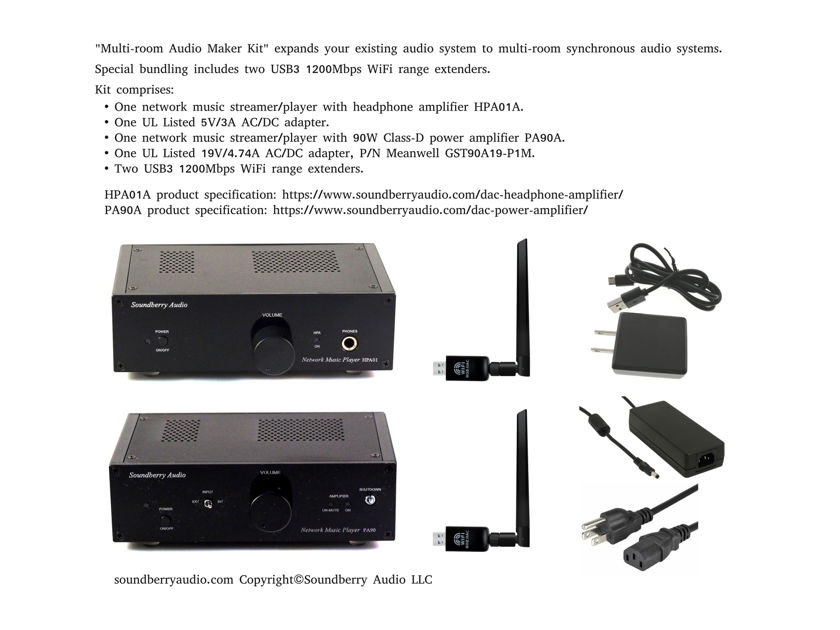 Soundberry Auido Multi-room Audio Maker Kit