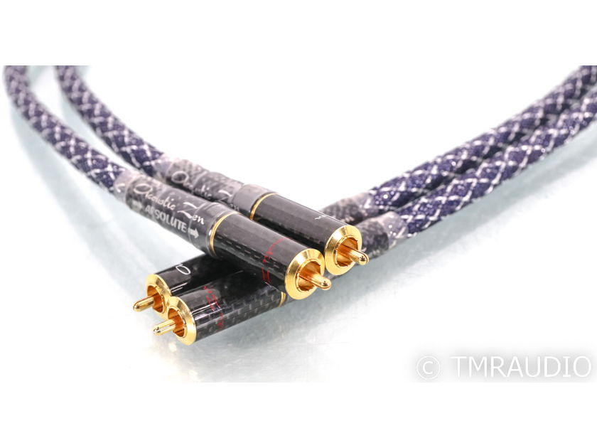 Acoustic Zen Absolute Zero Crystal Silver RCA Cables; 1m Pair Interconnects (45798)