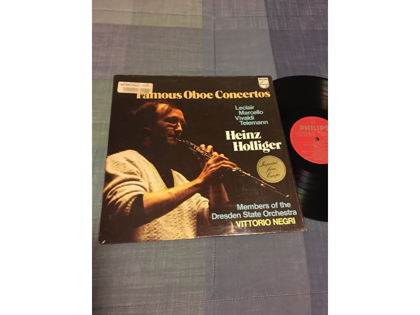 Heinz Holliger Vittorio Negri Dresden State Orchestra  Famous Oboe Concertos Lp Record Philips