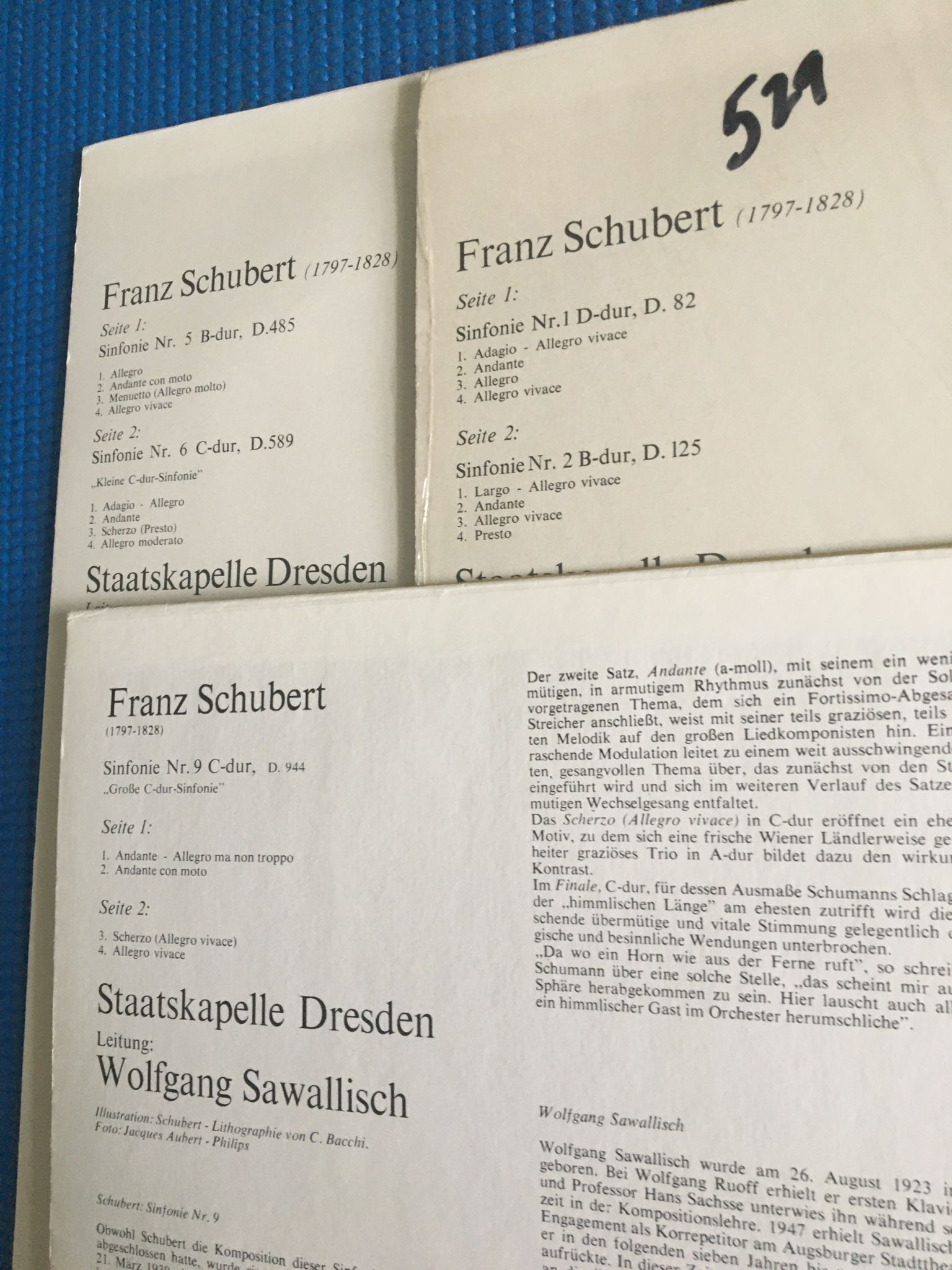 Philips Schubert Wolfgang Sawallisch  Sinfonien lot of ... 4