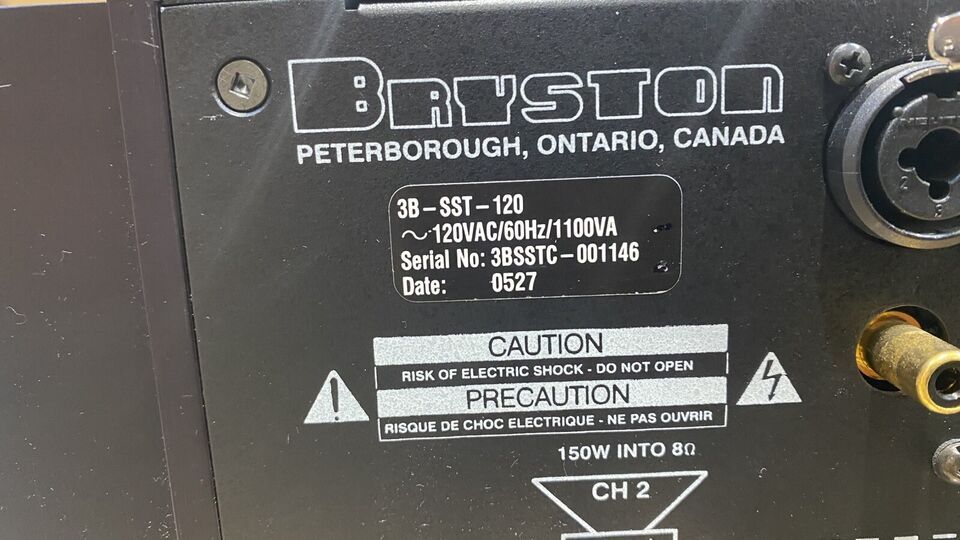 Bryston 19” Black Rack Mount 3B SST Stereo Amplifier 5