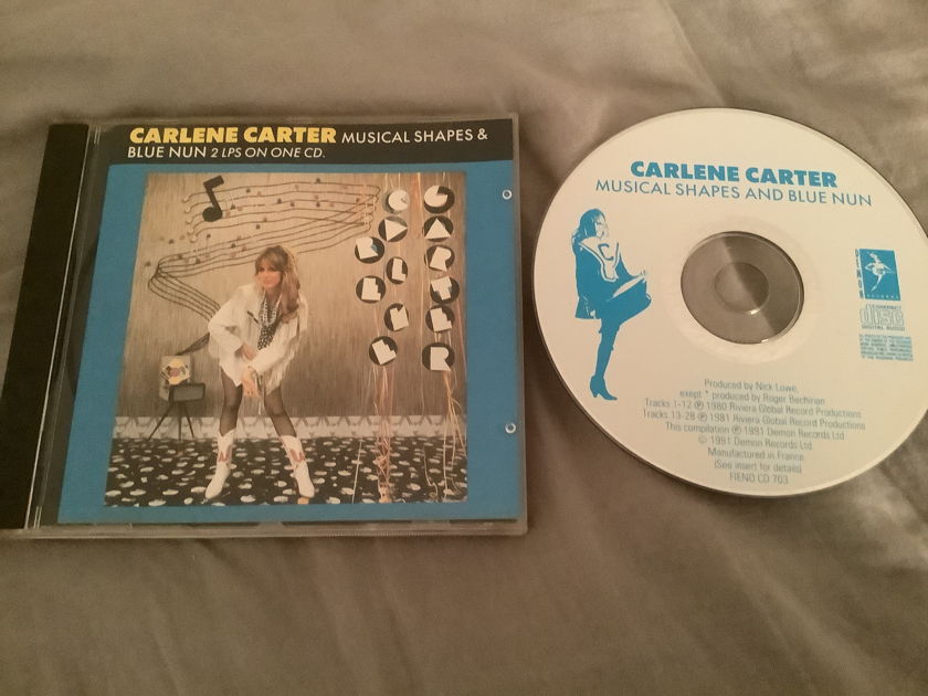 Carlene Carter Demon Records U.K. CD 2 On 1 Compact Disc  Musical Shapes/Blue Nun