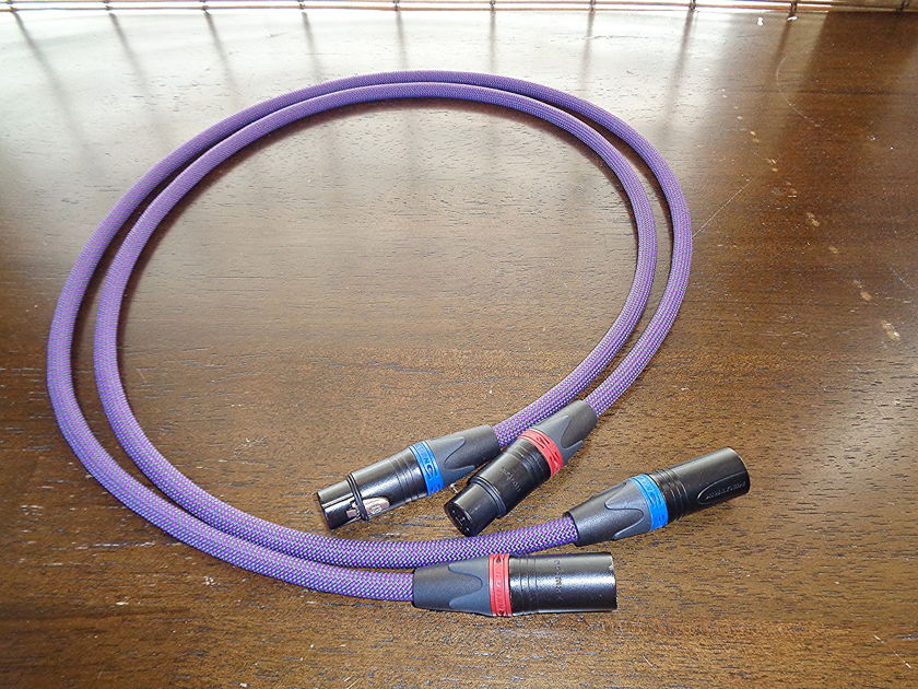Violectric Audio Premium 1 meter (40 inch) XLR Balanced Interconnect Cables