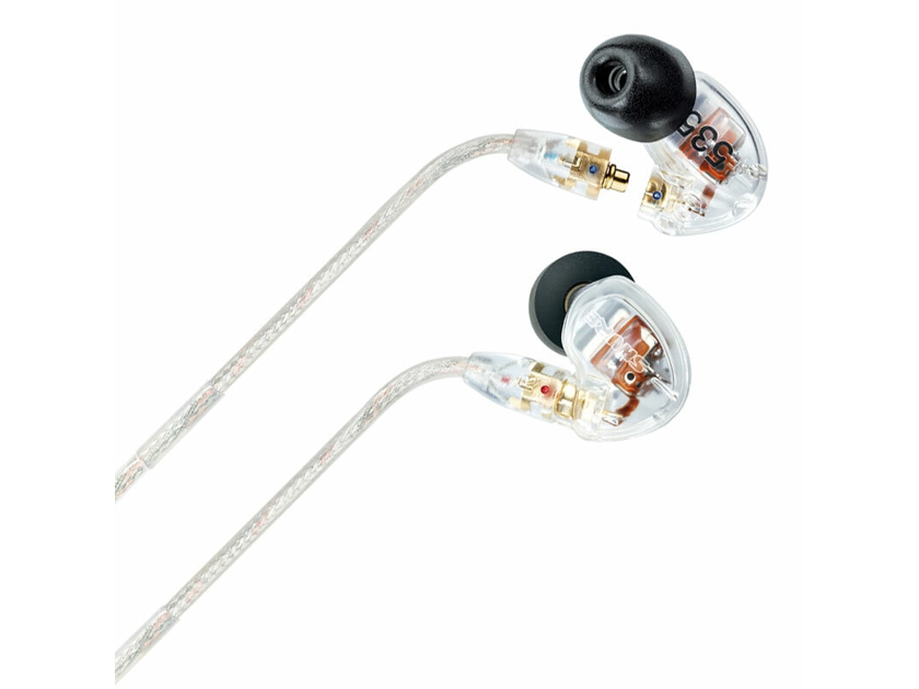 Shure SE535 In-Ear Monitors; IEM Headphones; Clear (New) (29283)