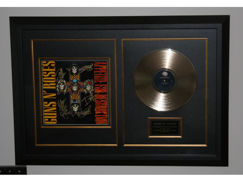 Guns N Roses Appetite for Destruction - band signed, COA, Frame