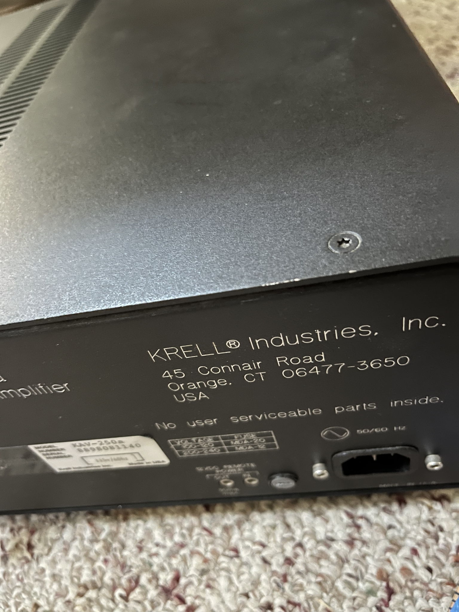 Krell KAV 250a one channel stopped working 3