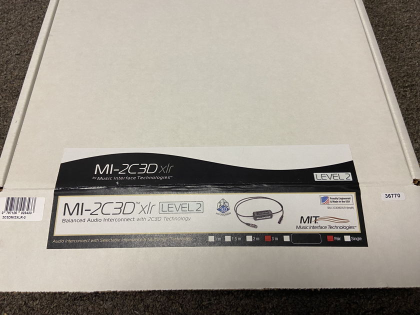 MIT MI-2C3D Level 2  XLR 3 meter pair
