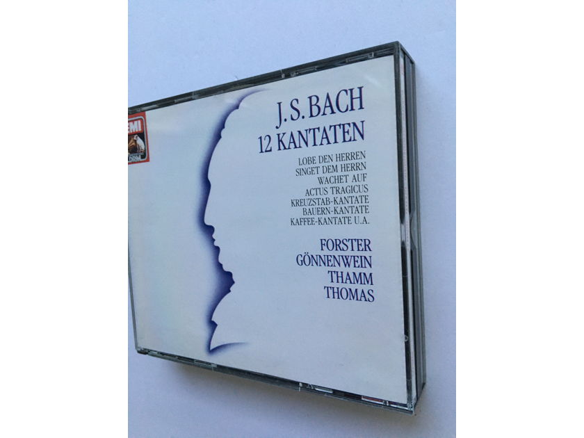 JS Bach Forster Gonnenwein Tham Thomas 12 Kantaten Cd set EMI 1990