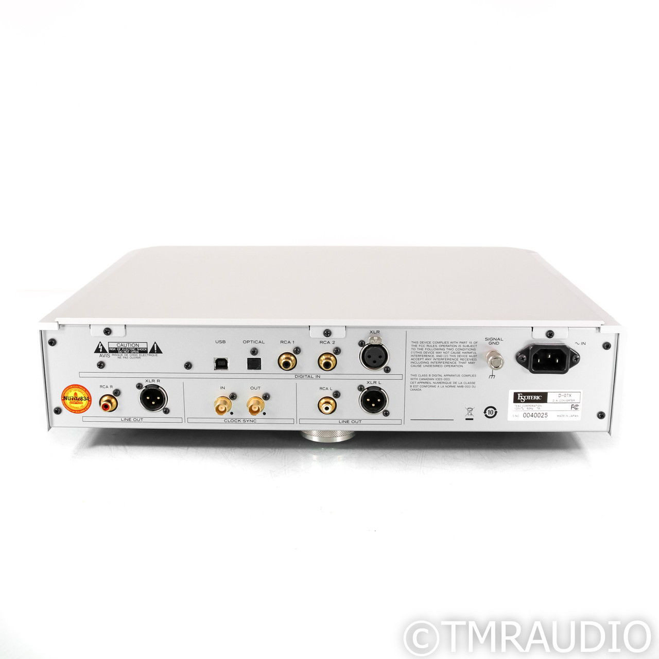 Esoteric Audio D-07X DAC; D/A Converter (66869) 5