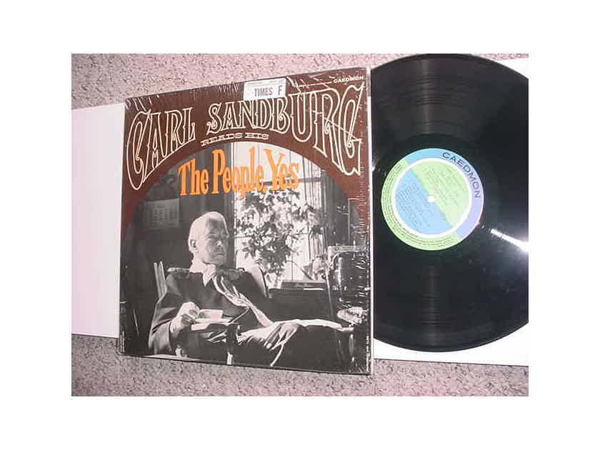 Carl Sandburg reads his the people yes - double lp record in shrink CAEDMON TC 2023