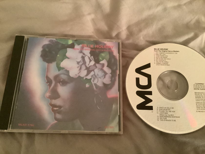 Billie Holiday MCA Records CD From The Original Decca Masters