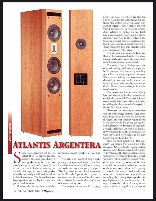 Atlantis Acoustique Argentera