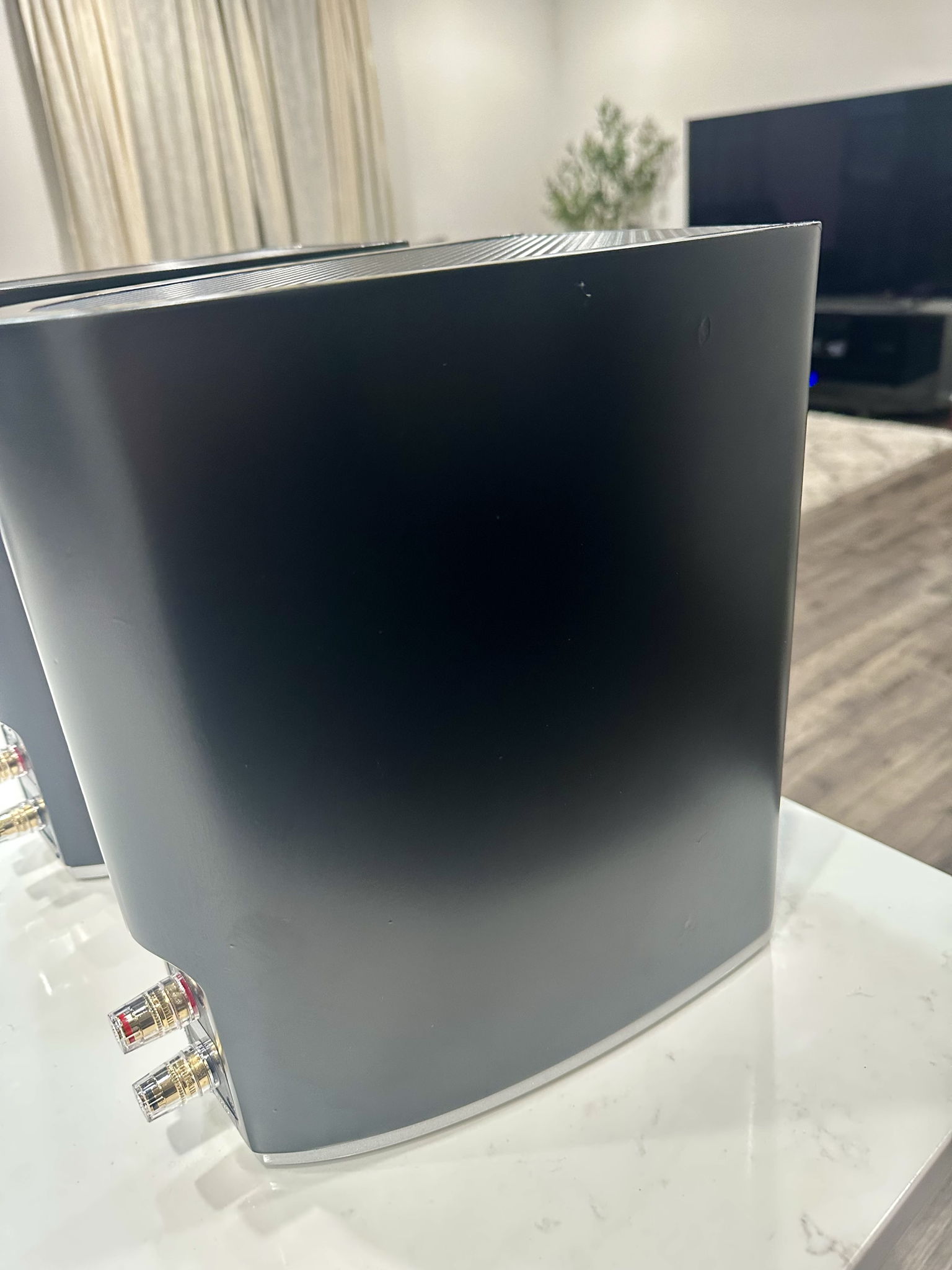 Scansonic  MB-1 bookshelf speakers with raidho stands 7