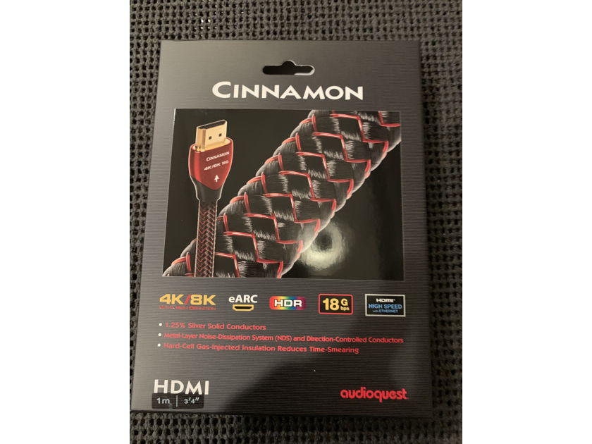 Brand New AudioQuest Cinnamon HDMI 1m