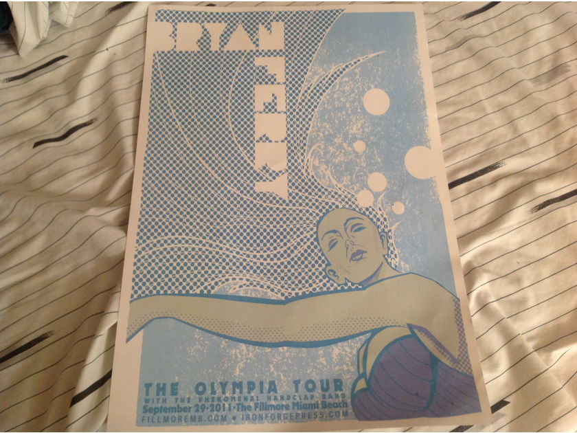 Bryan Ferry The Olympia Tour Poster Fillmore Miami Beach 2011