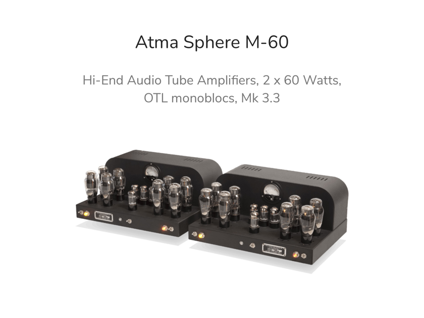 Atma-Sphere M-60 MK 3.3 Mono Amps