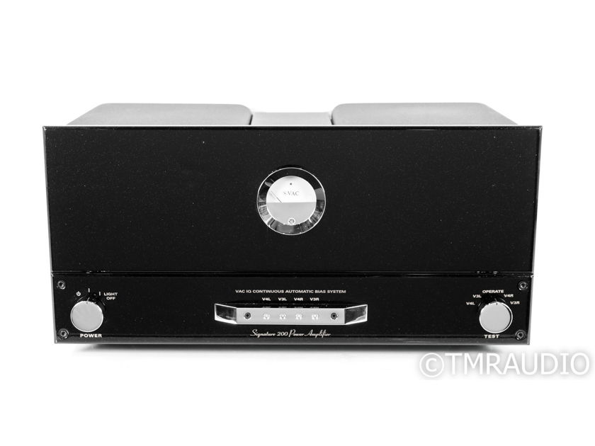 VAC Signature 200 iQ Stereo Tube Power Amplifier; 200iQ; Black (50917)