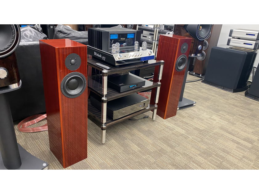 Totem Acoustic Forest Signature Gorgeous High Gloss Mahogany Speakers