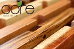 Core Audio Designs Hardwood legs used as a "Spice-rack" for tuning. Medium to High Density  