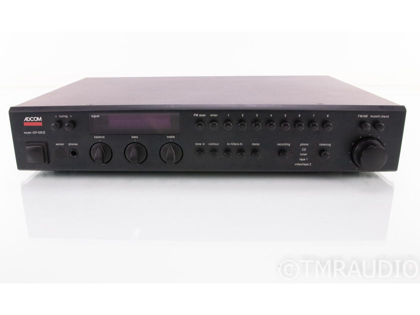 Adcom GTP-500 II Stereo Preamplifier; GTP500; Remote (19014)