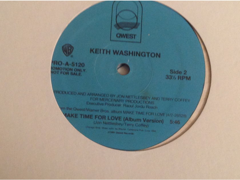 Keith Washington  Make Time For Love Qwest Records Promo 12 Inch