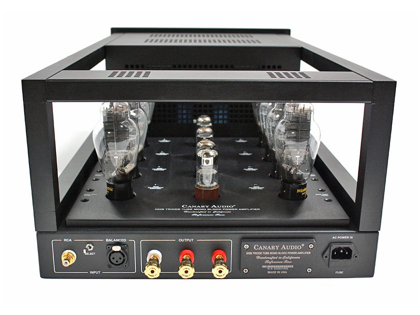 REFERENCE TWO monoblocks pure CLASS A 80 W/P/C with sixteen 300B tubes