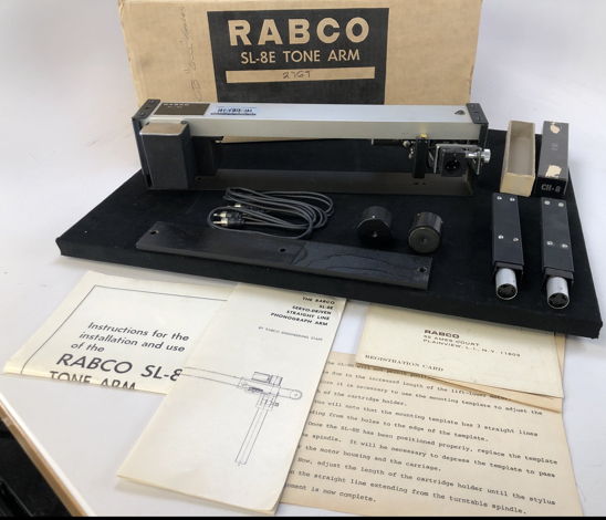 Rabco SL-8E Tangential Tonearm in Box - Complete - Test...