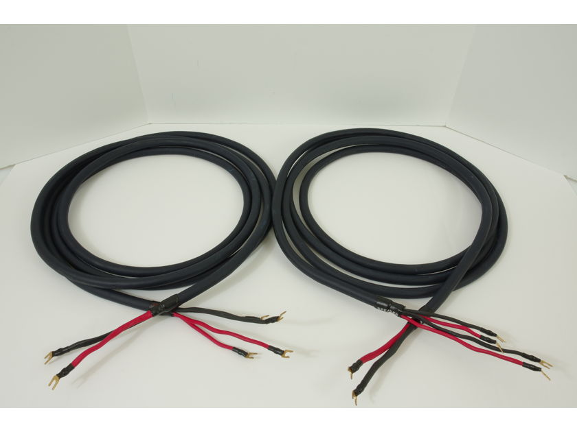 AudioQuest Midnight 2 Hyperlitz Speaker Cables Bi-wire 15ft Pair Spades