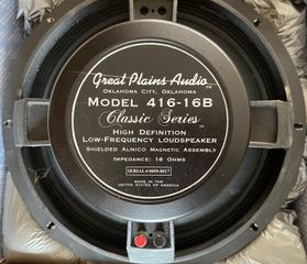 Great Plains Audio 416-16B 16 Ohm 12" Low Frequency Dri... 7