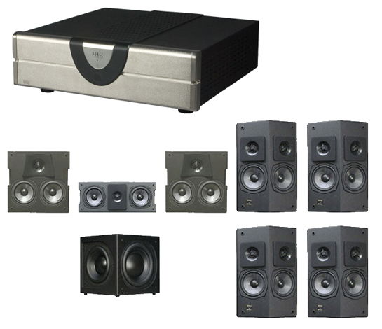 7.1 speakers & amplifier - Phase Technology dArts 650 -...