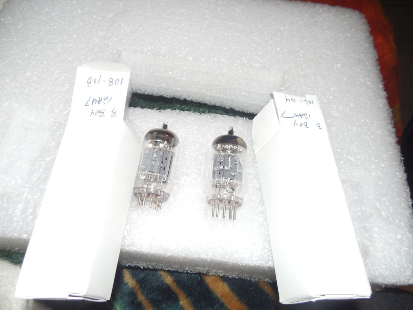 2 matched amperex holland bugle boy 12au7 tubes