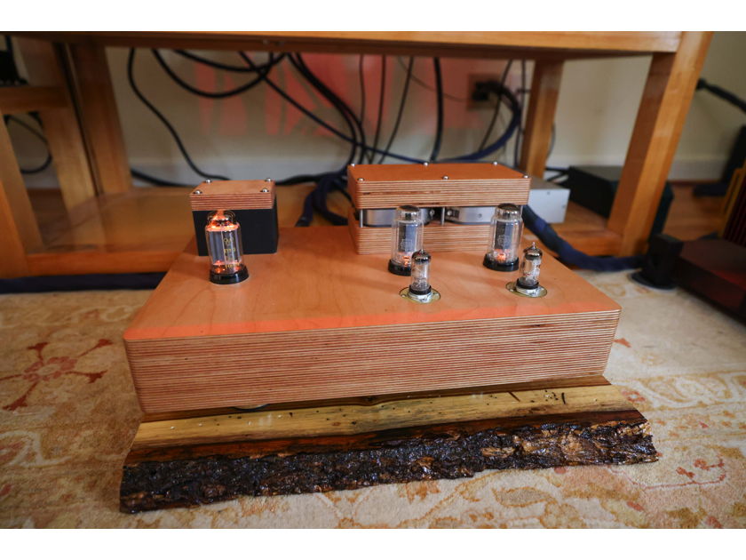 Wooden Preamplifier and Stereo Amplifier