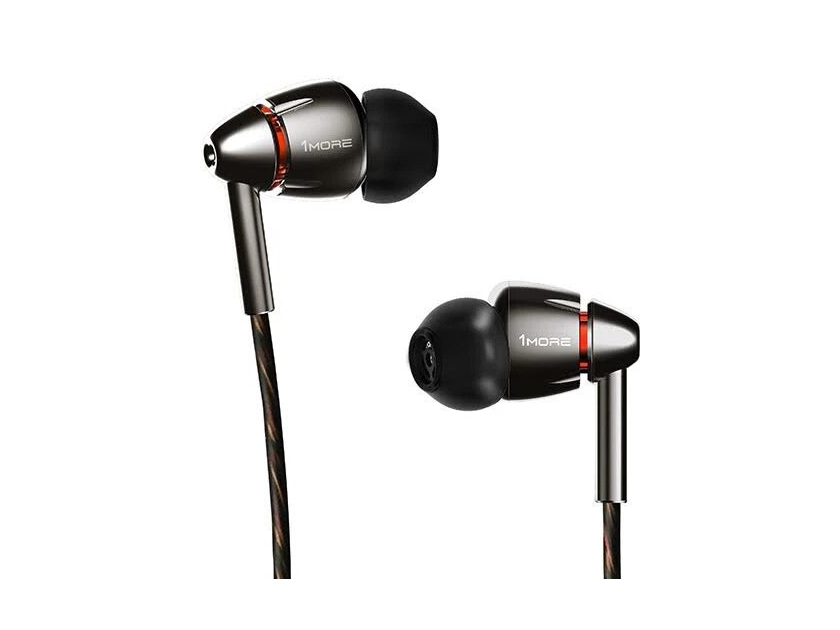 1More Quad Driver In-Ear Headphones; Gray (New) (21189)