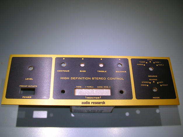AUDIO RESEARCH SP-3-A GOLD & BLACK FRONT PANEL ONLY BRA...