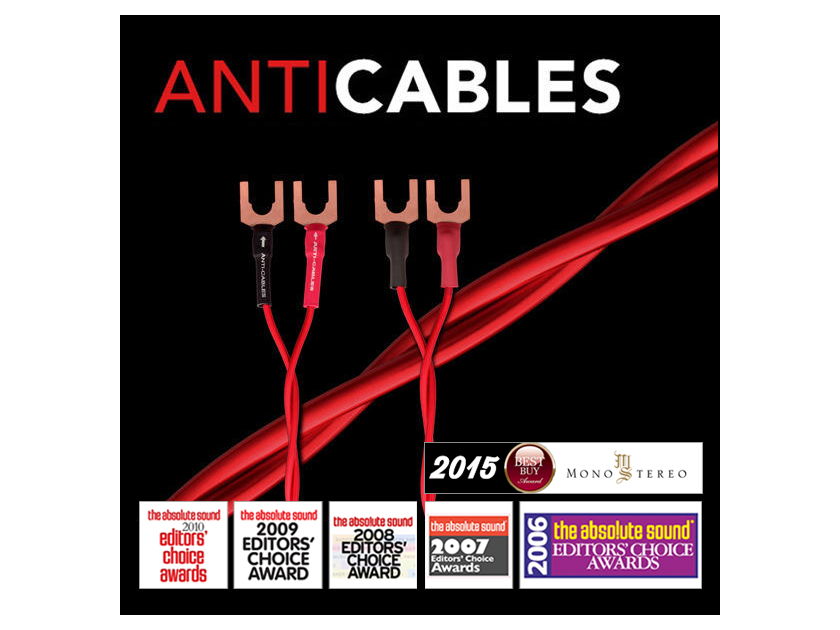 ANTICABLES Level 2 "Performance Series" 6 foot Speaker wires