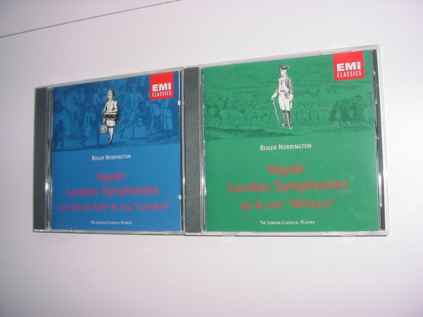 EMI Classics 2 cd CD'S Roger Norrington Haydn London Symphonies 99 & 100 military 103 & 104 Drum roll