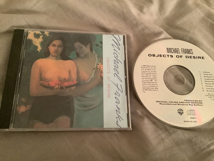 Michael Franks Warner Brothers Records CD  Objects Of Desire
