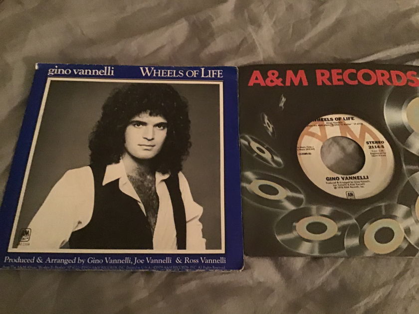Gino Vannelli  Wheels Of Life 45 With Picture Sleeve Fold Out Poster