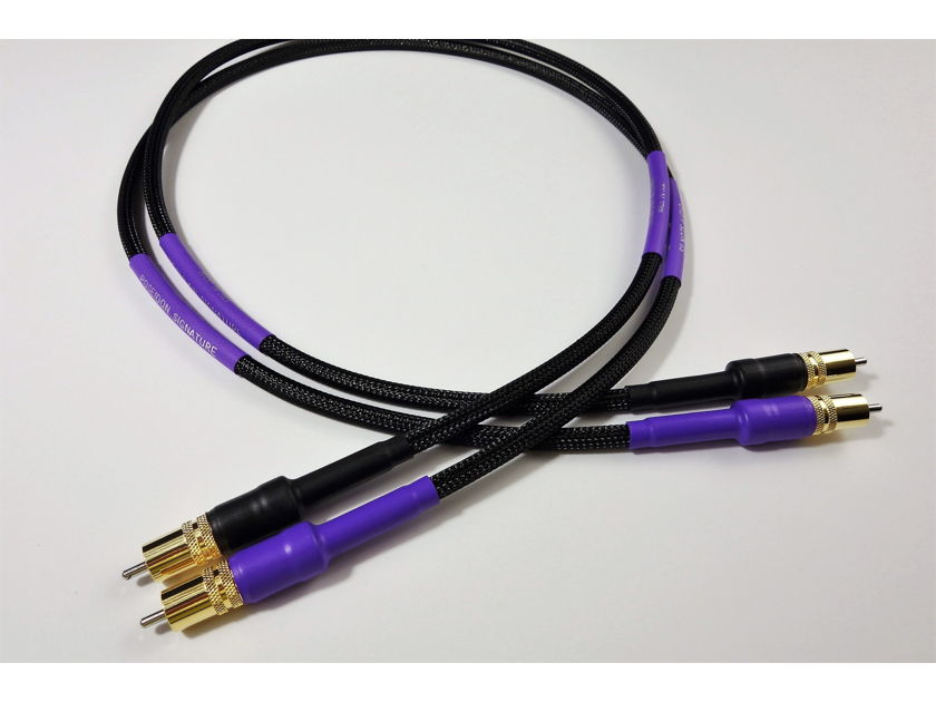Silnote Audio Award Winning Poseidon Signature RCA 1m Pair Ultra Pure Silver 24k Gold World's Finest Reference Cables