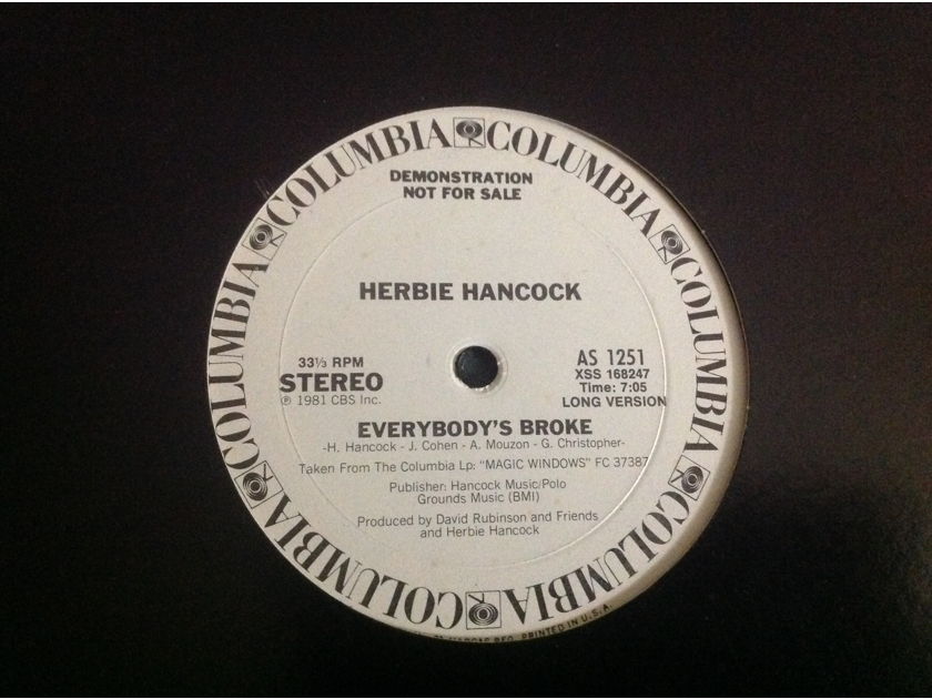 Herbie Hancock Everybody's Broke Promo 12 Inch Long Version