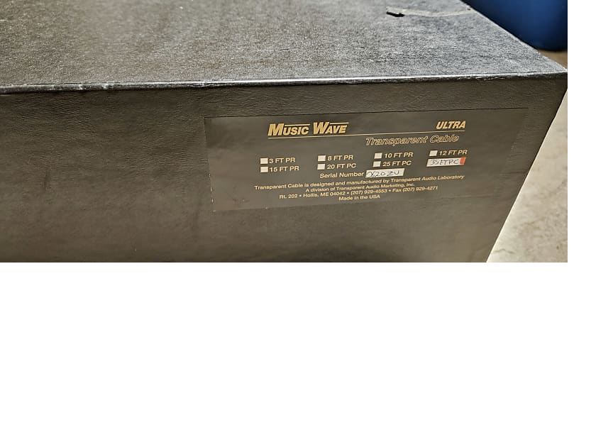 ONE Transparent Audio MUSIC WAVE UTRA 35FTPC (custom) Serial #0620ZU  With Box