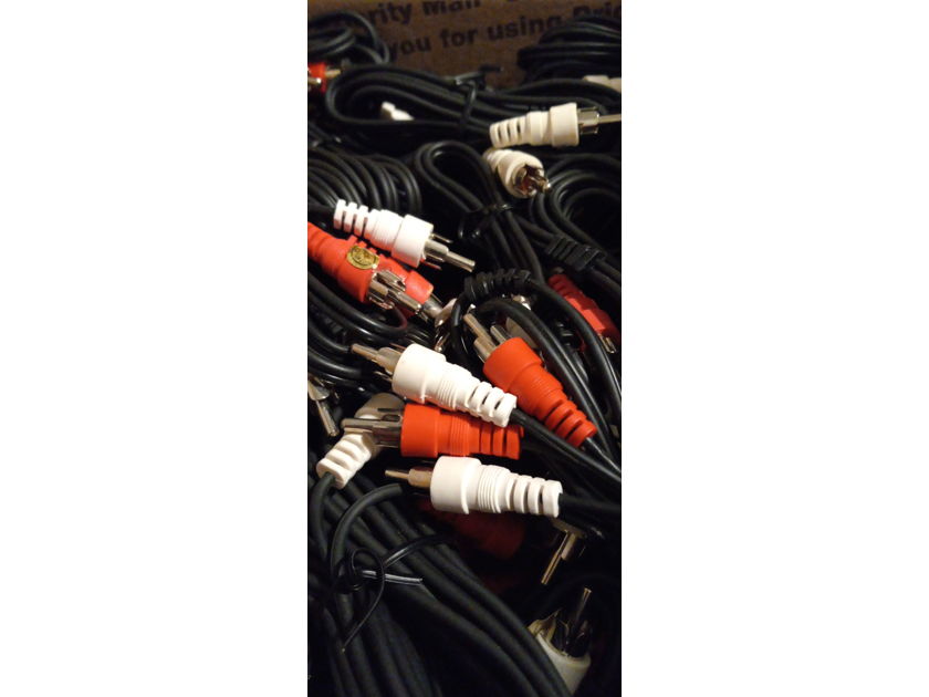 basic inexpensive stereo audio cables PRICE REDUCED BRAND NEW (125 + count)
