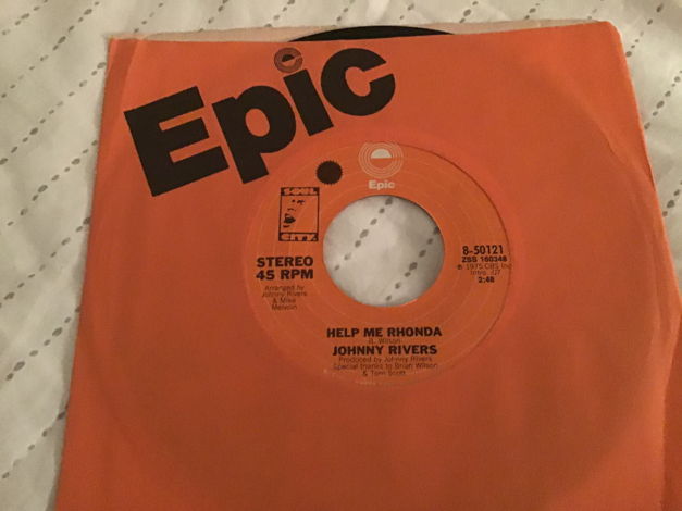 Johnny Rivers Help Me Rhonda 45  NM Epic Records