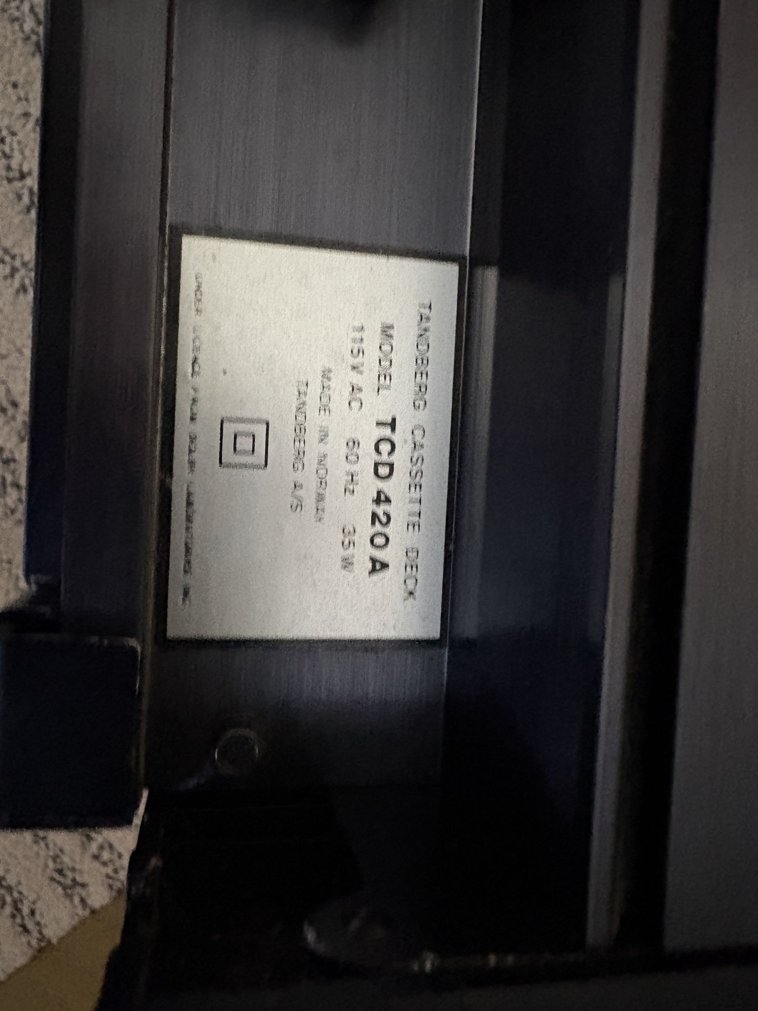 Vintage Tandberg TCD-420A Cassette Desk Player Recorder 2