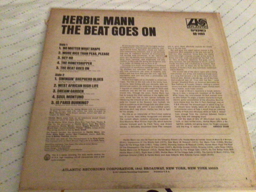 Herbie Mann Atlantic 1967 Vinyl LP Stampers 1C/1B The Beat Goes On