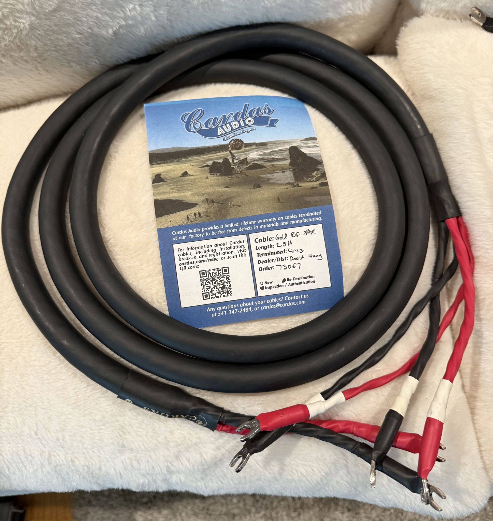 Cardas Audio Golden Reference Biwire 2.5M Speaker Cable... 2